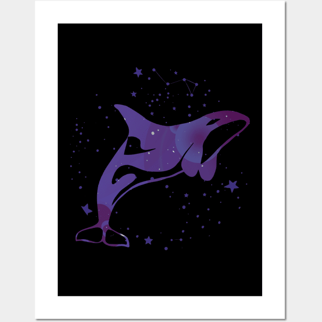 Orca Consellation Wall Art by TheUnknown93